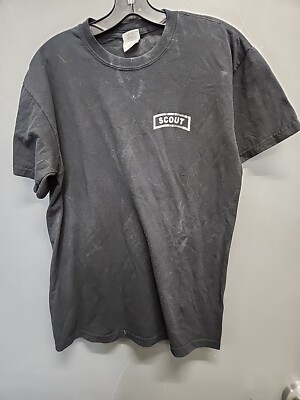 Mens Black Scout 2d Marine Division Scout Platoon T-shirt Size M
