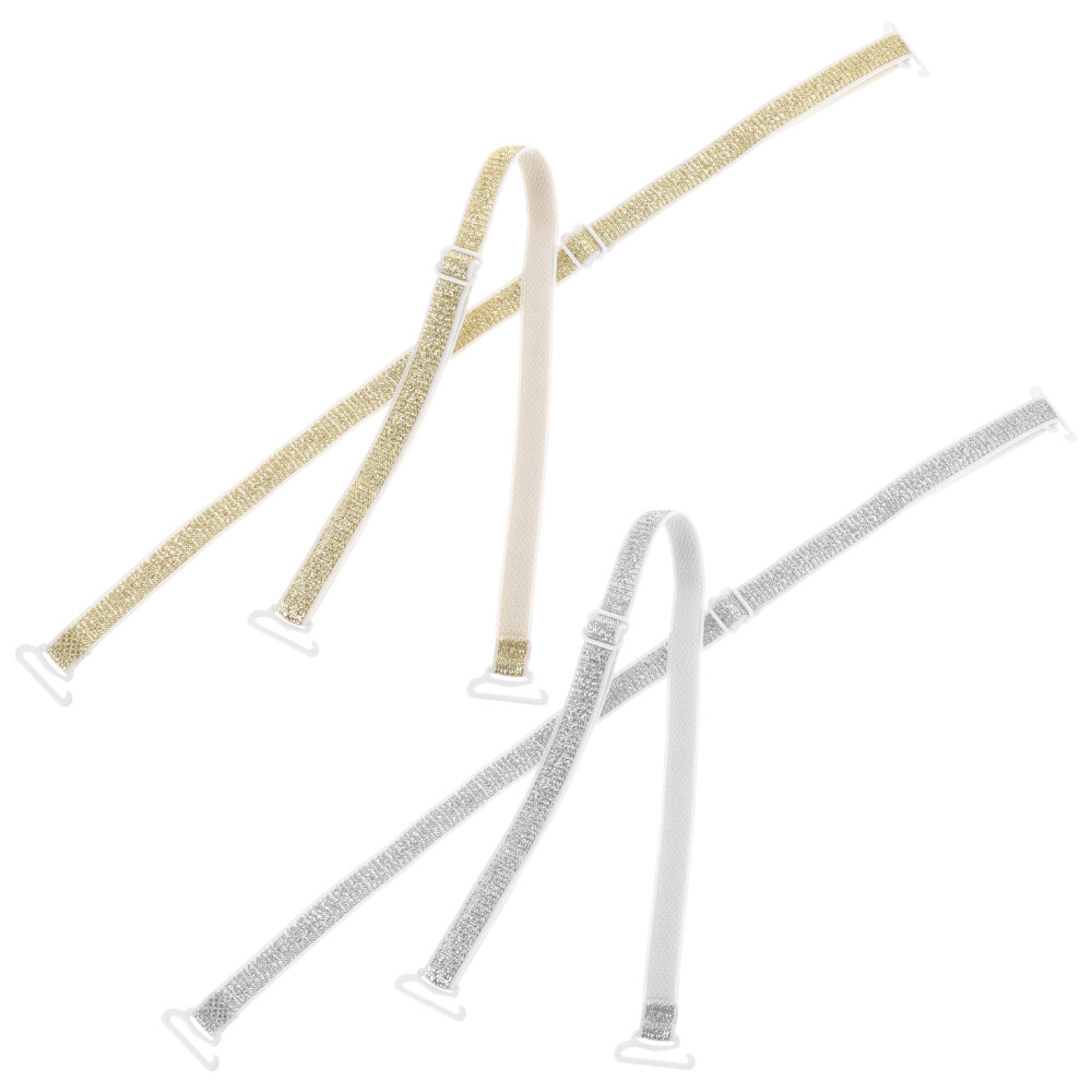 2 Pairs Bra Straps Decorative Ribbon Dress Vest Extension Miss Women's