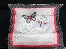 Pottery Barn Kids Woodlands Quilted Butterfly Applique Pillow Sham Euro Square