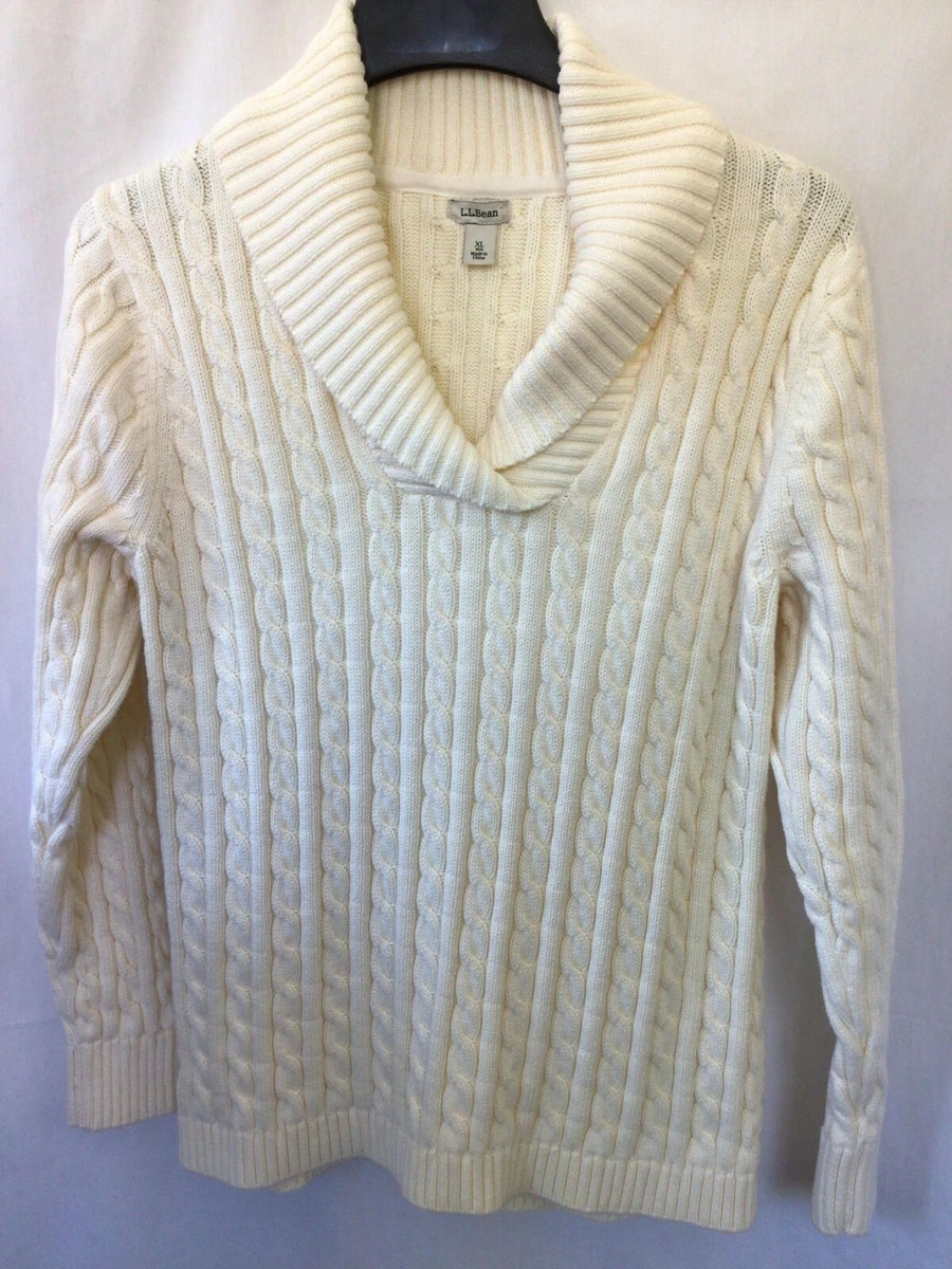 Ll bean top shawl collar pullover