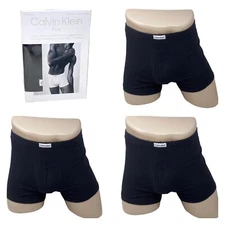Calvin Klein 3-Pack Cotton Stretch Men's Underwear Trunk Pure Black NB3262001