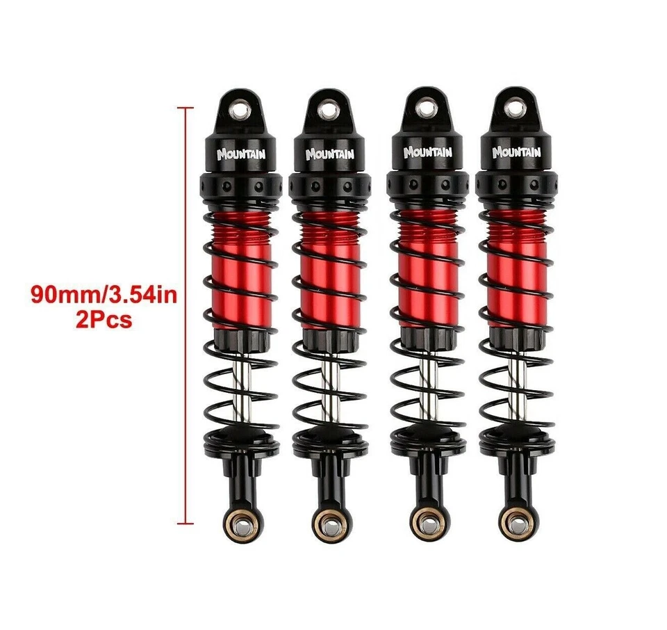4pcs 1/10 Rc Car Aluminium Alloy Shocks For Redcat Blackout Sc Xte Pro Xbe - Image 2 of 2