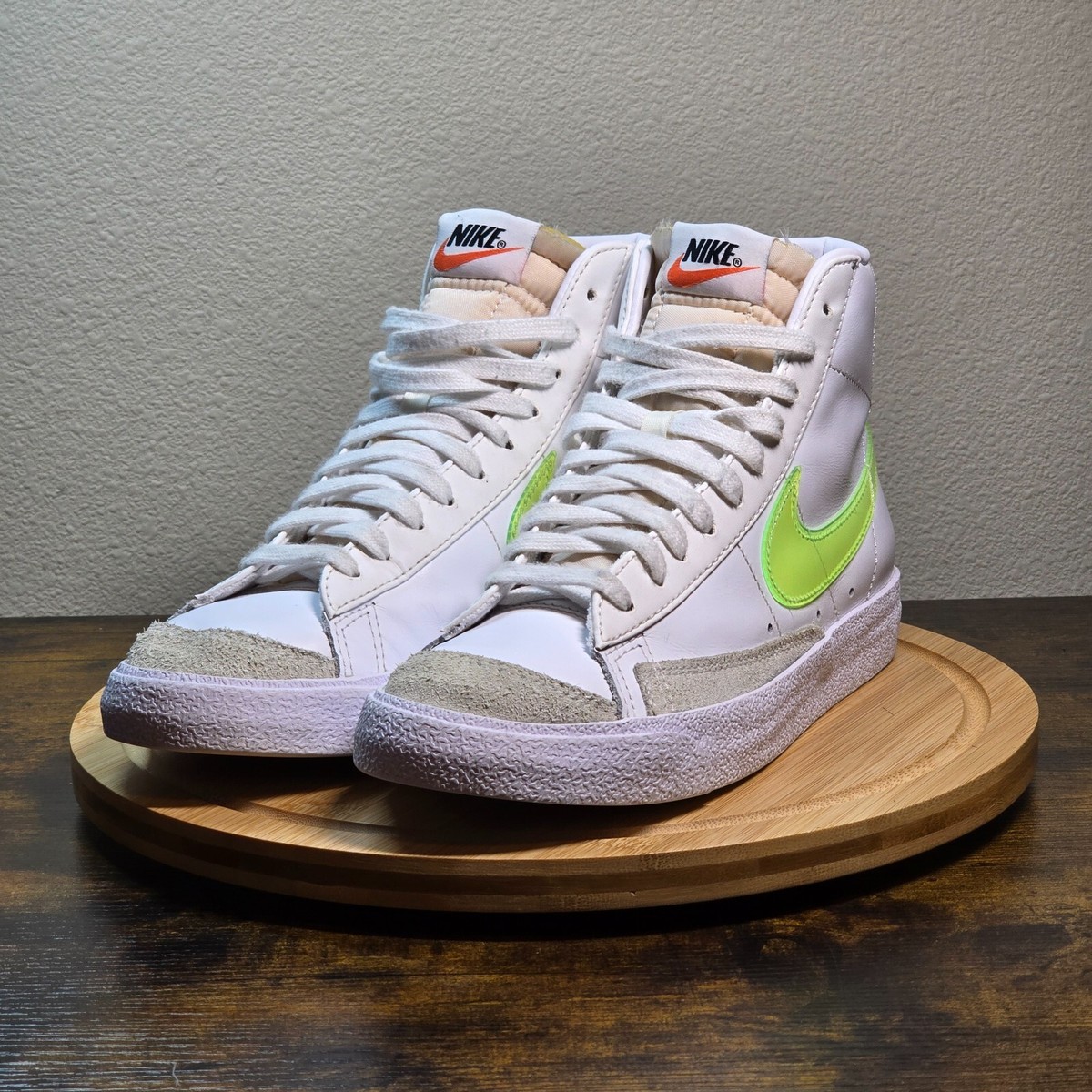 Nike Blazer Mid 77 Womens Shoes Size White Volt