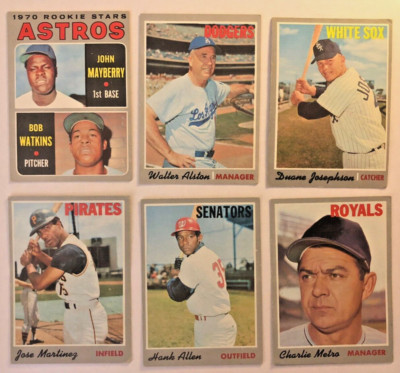 1970 Topps Baseball Singles (Cards #1-263) List in Description -Volume Discounts