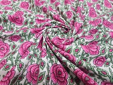 Indian Fabric Cotton Fabric By Yard Handmade fabric Dressmaking Floral Print Art
