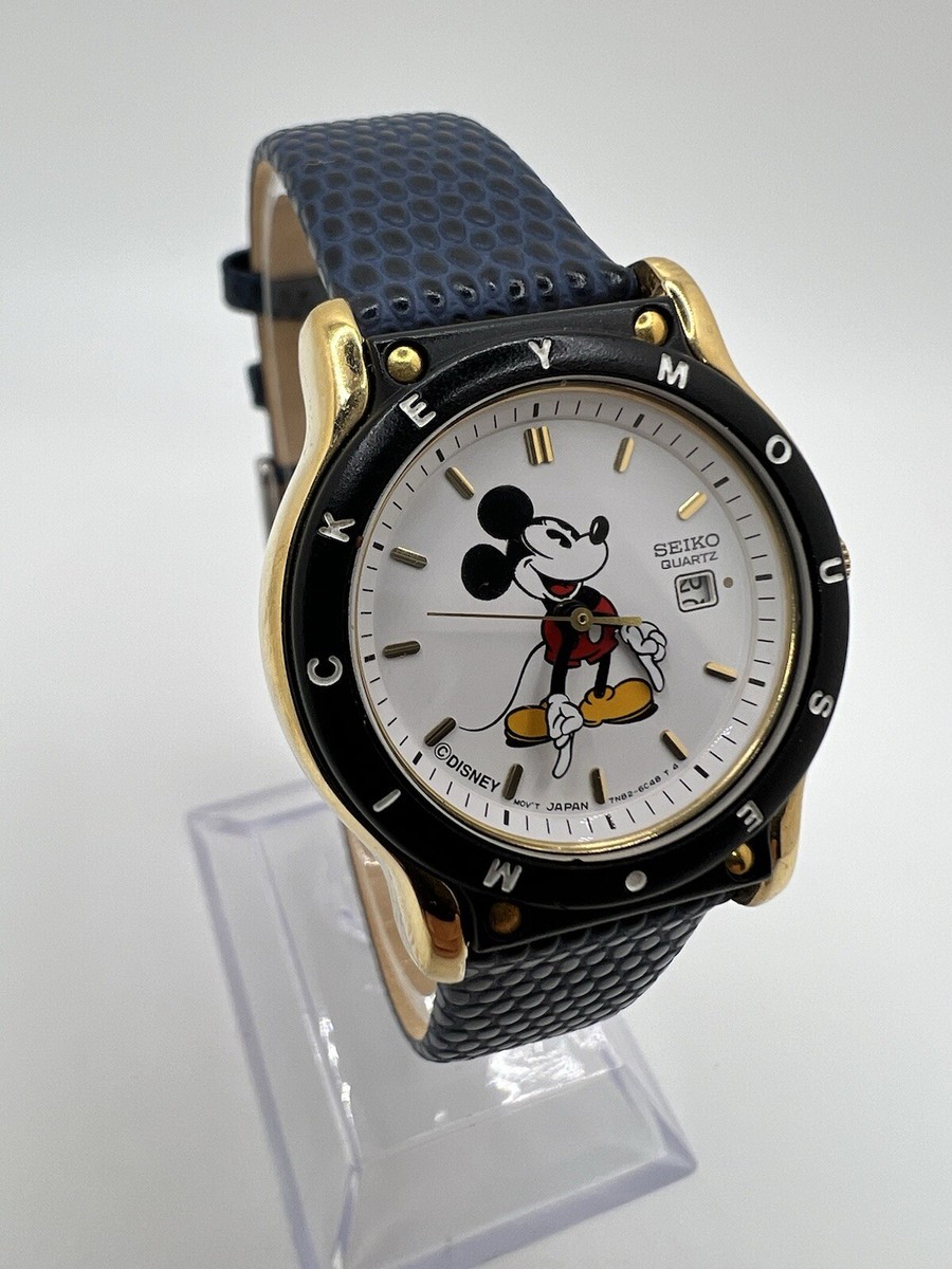 mikiko Rare Vintage Date Diver Sports Seiko LADIES Women's Mickey Mouse
