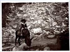 France, sentier au lac de Gaube Vintage silver print. Tirage argentique  7