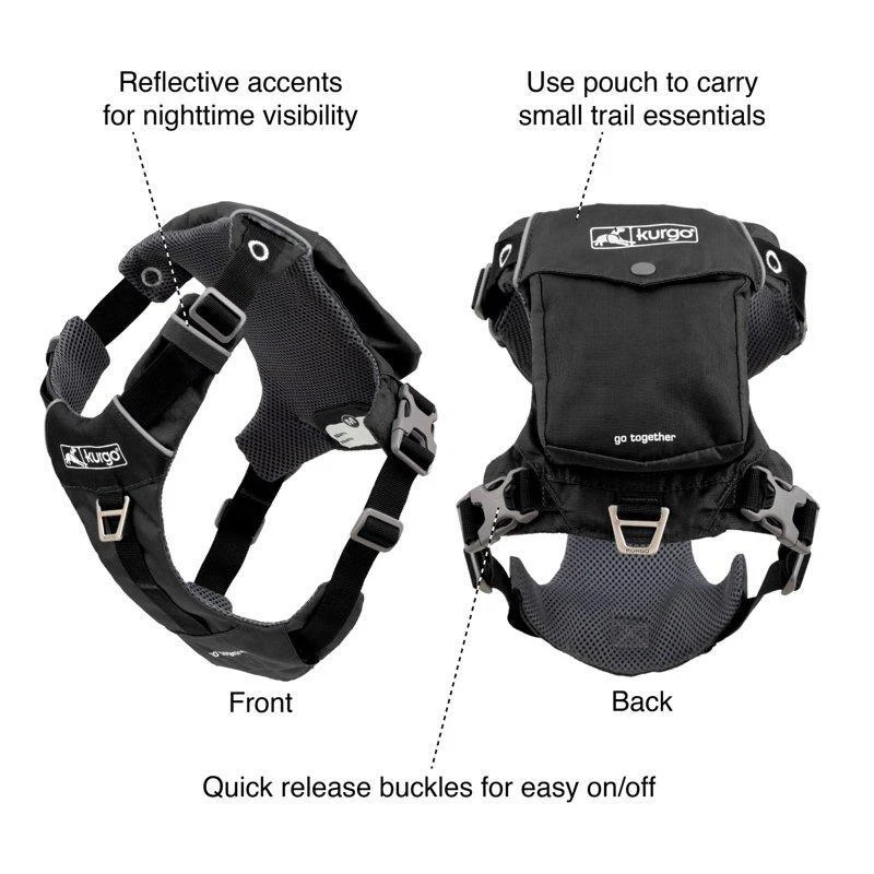 Dog Harness Lightweight Vest Aluminum Hardware Reflective Wear Resistant Breathe