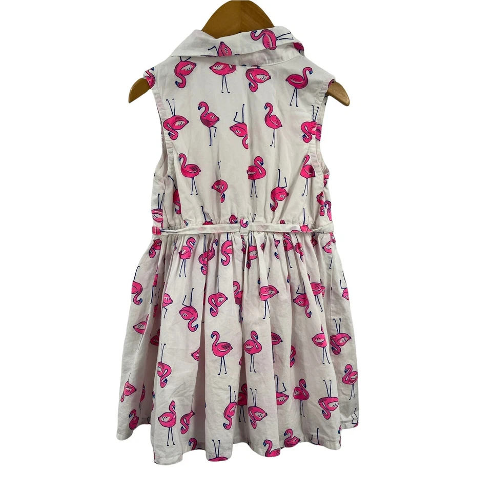 Vestido con parche de calabaza estampado de flamenco entallado y cuello acampanado talla 2 Foto 2 de 4