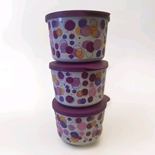 NEW Tupperware Party Popping Canisters 3.25 Cup Bowls w/ Seals Set of 3