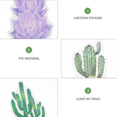 5 Pack Waterproof Sticker Pretty Cartoon Plants Self-adhesive Stickers - 第 6/12 張圖片