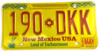 Vintage 1994 New Mexico License Plate Tag Man Cave 190 Dkk Wall Decor Collector