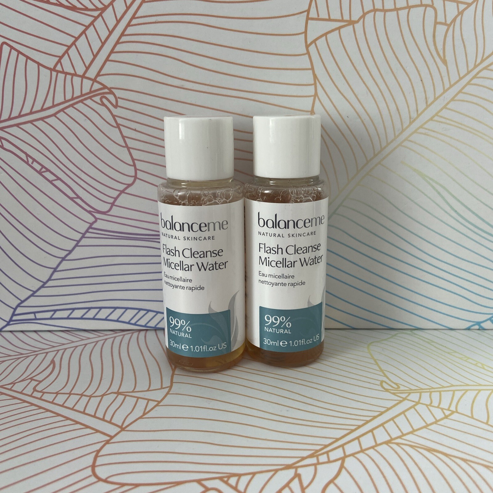 Balance Me Flash Cleanse Micellar Water 30ml x2 Travel Size Brand New