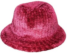 Burgundy Woman's Hat Antique Velvet Vintage