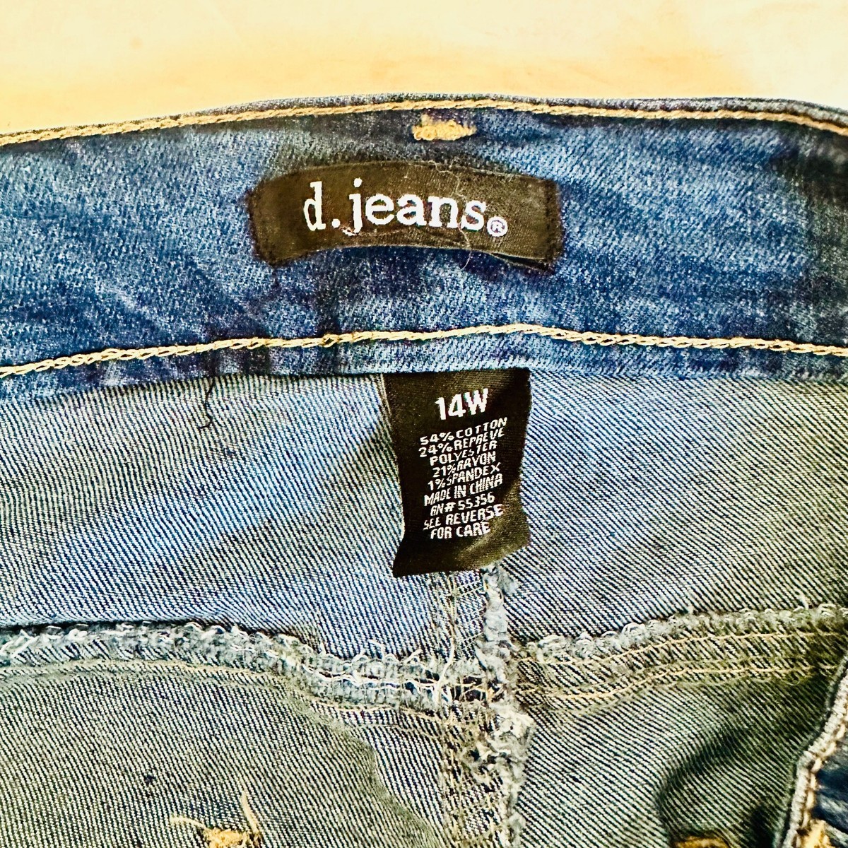 D. JEANS RECYCLED DENIM CUFFED ANKLE PLUS BLUE JEANS 14W | eBay