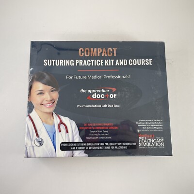 The Apprentice Doctor Compact Suturing Practice Kit & Course Simulation Lab Box