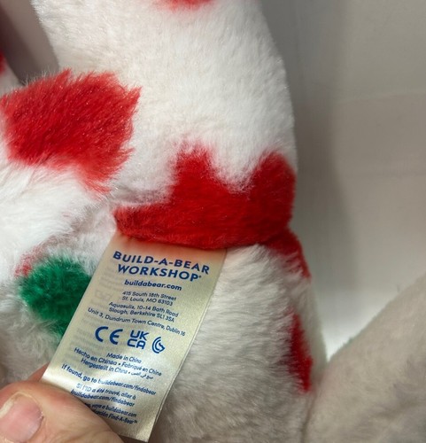 Peluche mucca di Natale Costruisci un orso mooey rosso verde macchie 16" BABW - Foto 5 di 7