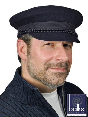 BALKE FASHION Balke Elbsegler Schurwolle Kapitänsmütze blau Mütze Emssegler Seemannsmütze