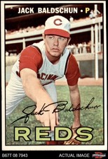 1967 Topps #114 Jack Baldschun Reds 7 - NM