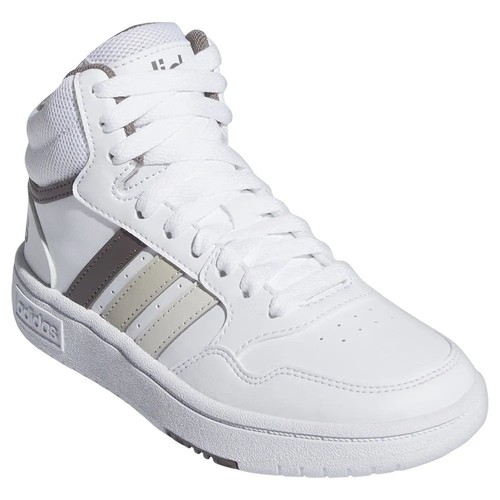 Adidas HOOPS 3.0 MID K, Sneaker Alta Ragazzi - Bianco, Beige - Foto 5 di 8