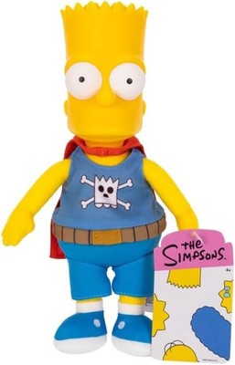The Simpsons Daredevil Bart NEW 10'' Plush Doll Jakks Pacific 2025 Skull Shirt