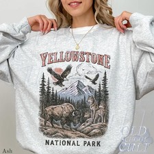 Retro Yellowstone National Park Sweatshirt Vintage Park Lover
