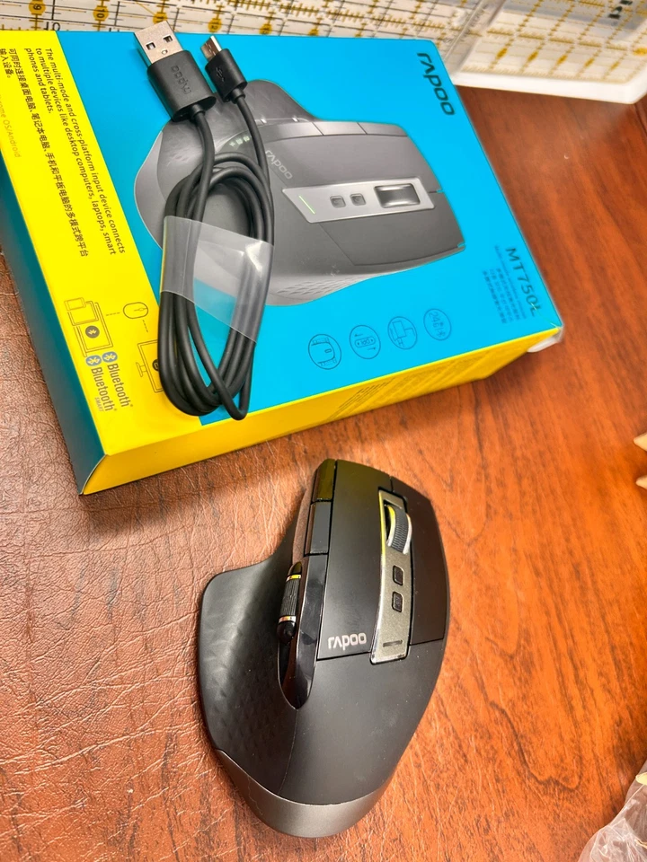 Rapoo Bluetooth Wireless Side Wheel Mouse Rechargeable MT750L NO DONGLE RECEIVER - Image 4 of 4