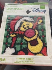Disney Latch Hook Kit 13"x13" "Tigger Cheer"- Christmas-open/started
