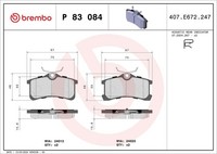 Brembo Bremsbelagsatz, Scheibenbremse P 83 084 FüR Toyota