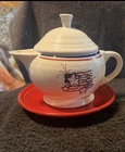 Fiesta Fiestaware Stars and Strips 2 Cup Teapot with Lid Retired Colors