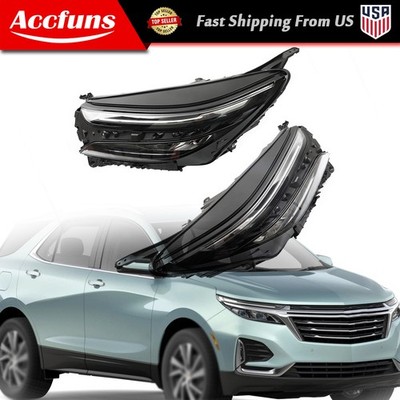 Pair Clear Lens LED For Equinox LT/RS 2022-2023 Headlights Driver+Passenger Side