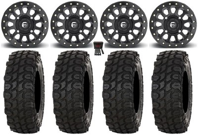 Fuel Vector Beadlock 15'' Wheels Bk 35'' XComp ATR Tires Can-Am Defender
