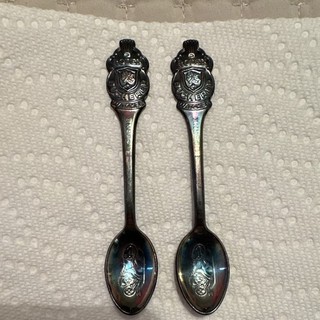 Rolex Bucherer Watches Novelty Souvenir Spoons Silver Tone Metal Lot of 2
