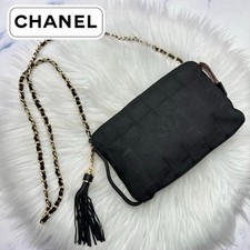 CHANEL New Travel Pouch Black Chain Shoulder Bag Mini bag clutch bag Crossbody