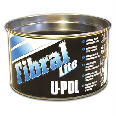 U Pol Products FIBRAL LITE UP0766 Lite Fiber Glass Filler, 1 qt Tin, Yellow, Fi