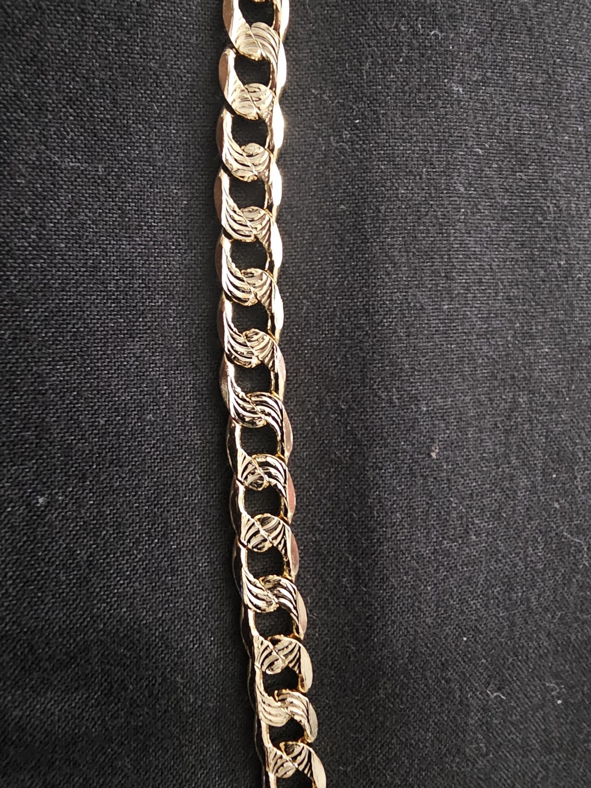 20in. 14k Gold plated on brass-6mm FROSTED Cuban Link Chain Necklace image 8