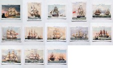 Player’s “Old Naval Prints” Large Cigarette Cards x13/25 – Part Set Naval Ships