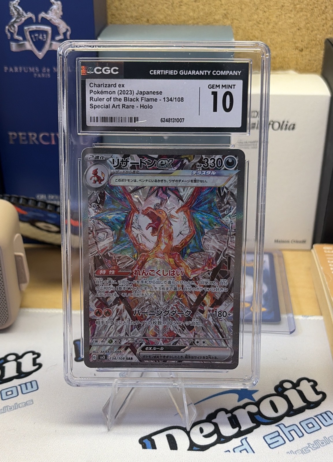 Charizard ex 134/108 Sv3: Ruler of the Black Flame Holo (Japanese) CGC 10