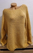Neu Damen Pullover Strick Gr. XL XXL ocker Dick Warm Handarbeit 