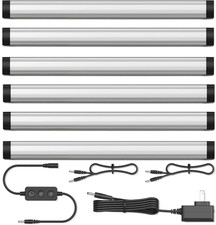 12-Inch LED Under Counter Lights, Soft White 3000K, 6-Pack for Kitchen