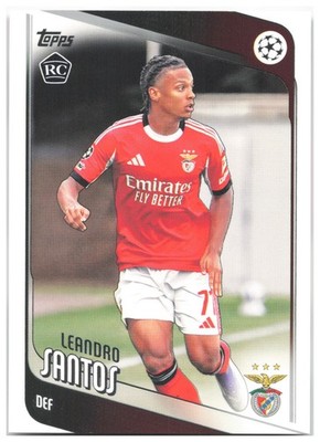 Leandro Santos 2025-26 RC Topps UEFA Club Competitions 160 Benfica NM
