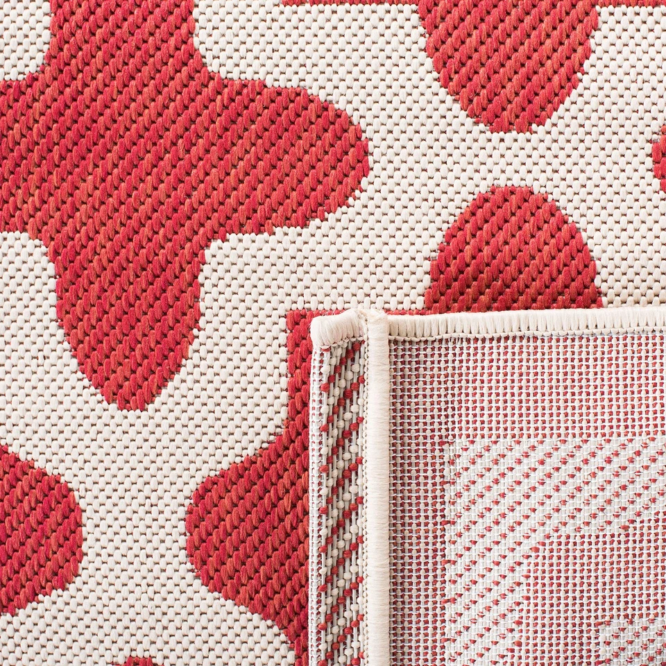 Alfombra Lavable Exterior Patio Colección - Corredor 2'3" x 10', Rojo y Hueso, No... Foto 4 de 4