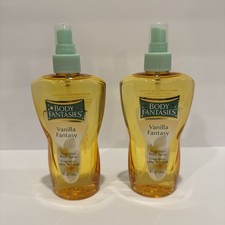 NEW Lot of 2 Body Fantasies Vanilla Fantasy Fragrance Body Spray 8 Fl Oz Each