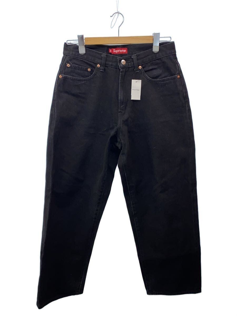 Supreme Straight Pants 24aw Rigid Baggy Selvedge Jean 30 Cotton Blk Used