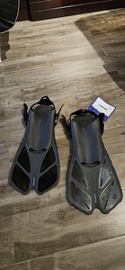 CAPAS Snorkel Fins, Swim Fins Travel Size Short Adjustable Gray ML/XL