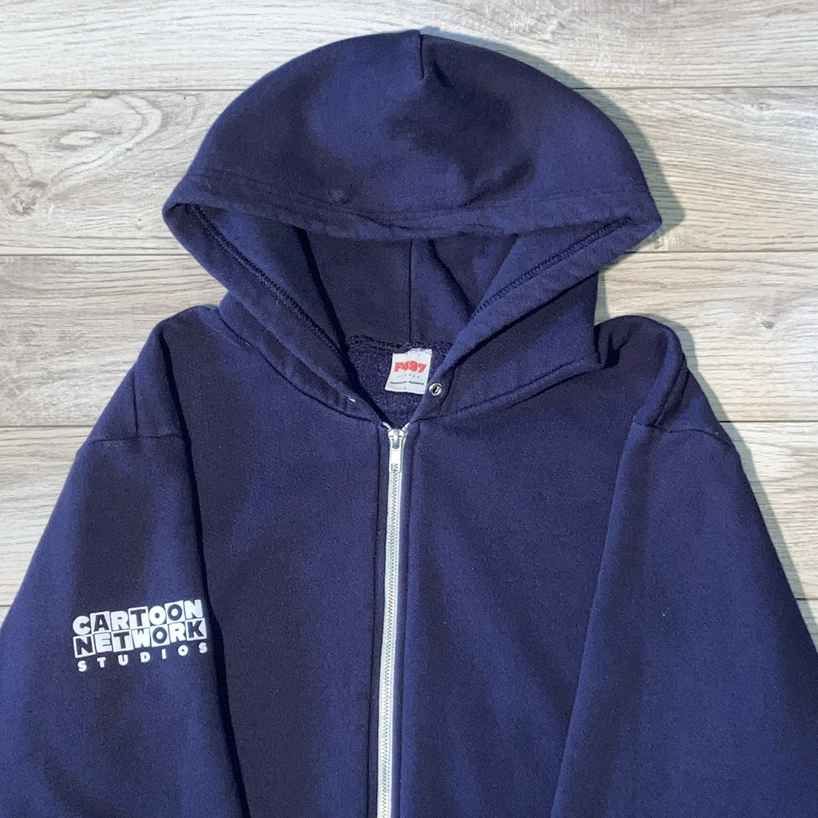 vintage Cartoon Network studios employee zip up hoodie Rare L