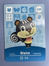 Blaire 139 Animal Crossing Amiibo Card Authentic Series 2 MINT NEVER SCANNED