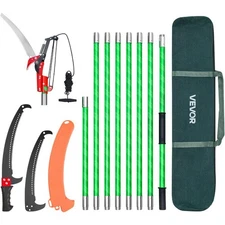 Manual Pole Saw, 3.87-27 ft Extendable Pole Tree Pruner with Scissors, Sharp