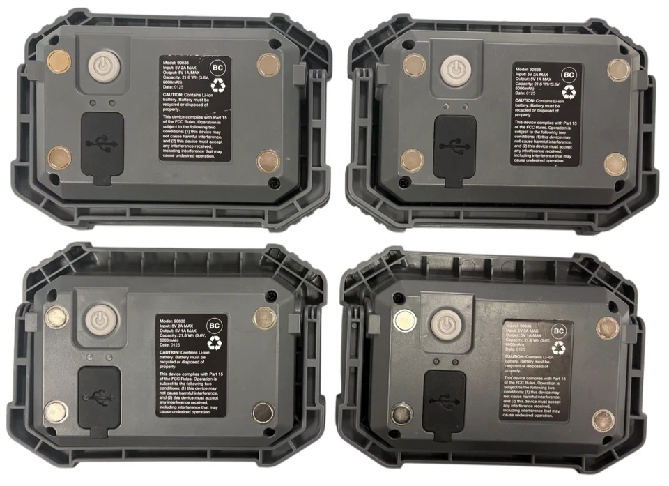 LOT OF 4~Defiant Rechargeable Magnetic Utility Light Foldable Handle 90838 - Image 3 of 3