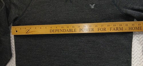 American Eagle Outfitters Maglia Cialda Termica Uomo Tg XL Nero Girocollo - Foto 6 di 17
